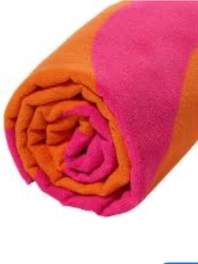 Vibrant Orange & Magenta Amika Beach Blanket
